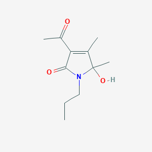 2H-Pyrrol-2-one, 3-acetyl-1,5-dihydro-5-hydroxy-4,5-dimethyl-1-propyl-(9CI)