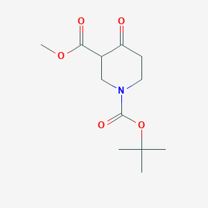 molecular formula C12H19NO5 B069734 1-tert-Butyl 3-methyl 4-oxopiperidine-1,3-dicarboxylate CAS No. 161491-24-3