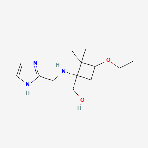 molecular formula C13H23N3O2 B6973927 [3-ethoxy-1-(1H-imidazol-2-ylmethylamino)-2,2-dimethylcyclobutyl]methanol 