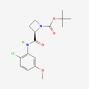 molecular formula C16H21ClN2O4 B6973935 tert-butyl (2R)-2-[(2-chloro-5-methoxyphenyl)carbamoyl]azetidine-1-carboxylate 