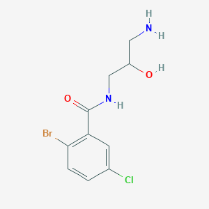 molecular formula C10H12BrClN2O2 B6974177 N-(3-amino-2-hydroxypropyl)-2-bromo-5-chlorobenzamide 