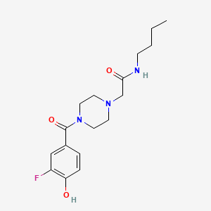 molecular formula C17H24FN3O3 B6974186 N-butyl-2-[4-(3-fluoro-4-hydroxybenzoyl)piperazin-1-yl]acetamide 