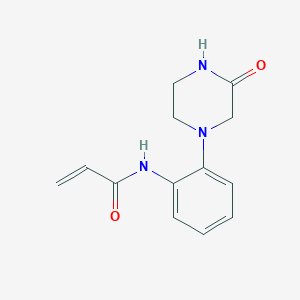 molecular formula C13H15N3O2 B6974244 N-[2-(3-oxopiperazin-1-yl)phenyl]prop-2-enamide 