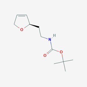 molecular formula C11H19NO3 B069745 Tert-butyl N-[2-[(2R)-2,5-dihydrofuran-2-yl]ethyl]carbamate CAS No. 171366-55-5
