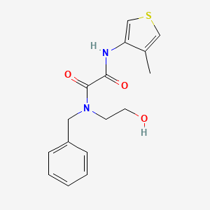 molecular formula C16H18N2O3S B6974518 N'-benzyl-N'-(2-hydroxyethyl)-N-(4-methylthiophen-3-yl)oxamide 