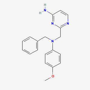molecular formula C19H20N4O B6974627 2-[(N-benzyl-4-methoxyanilino)methyl]pyrimidin-4-amine 