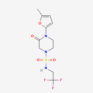 molecular formula C11H14F3N3O4S B6974718 4-(5-methylfuran-2-yl)-3-oxo-N-(2,2,2-trifluoroethyl)piperazine-1-sulfonamide 