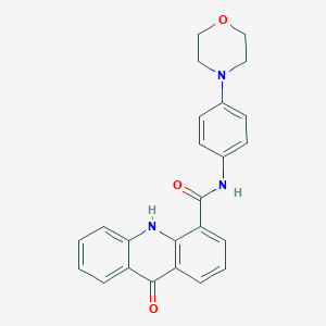 molecular formula C24H21N3O3 B6974879 N-(4-morpholin-4-ylphenyl)-9-oxo-10H-acridine-4-carboxamide 