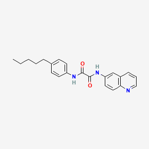 molecular formula C22H23N3O2 B6974938 N-(4-pentylphenyl)-N'-quinolin-6-yloxamide 