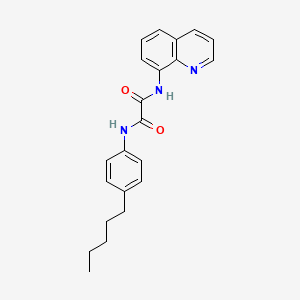 molecular formula C22H23N3O2 B6974946 N-(4-pentylphenyl)-N'-quinolin-8-yloxamide 