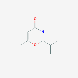 molecular formula C8H11NO2 B069754 2-Isopropyl-6-methyl-4H-1,3-oxazin-4-one CAS No. 191400-74-5