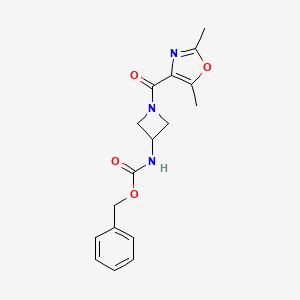 molecular formula C17H19N3O4 B6975433 benzyl N-[1-(2,5-dimethyl-1,3-oxazole-4-carbonyl)azetidin-3-yl]carbamate 