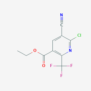 molecular formula C10H6ClF3N2O2 B069758 Ethyl 6-chloro-5-cyano-2-(trifluoromethyl)nicotinate CAS No. 175277-73-3
