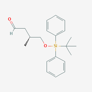 molecular formula C21H28O2Si B069769 (R)-4-(tert-Butyldiphenylsilyloxy)-3-methylbutanal CAS No. 186641-79-2