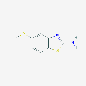 molecular formula C8H8N2S2 B069771 2-Benzothiazolamine,5-(methylthio)-(9CI) CAS No. 193423-34-6