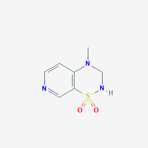 molecular formula C7H9N3O2S B069776 4-Methyl-2,3-dihydropyrido[4,3-e][1,2,4]thiadiazine 1,1-dioxide CAS No. 163136-55-8