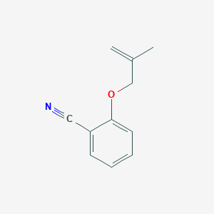 molecular formula C11H11NO B069777 Benzonitrile, 2-[(2-methyl-2-propenyl)oxy]-(9CI) CAS No. 177780-86-8