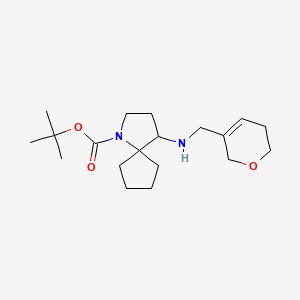 molecular formula C19H32N2O3 B6978451 tert-butyl 4-(3,6-dihydro-2H-pyran-5-ylmethylamino)-1-azaspiro[4.4]nonane-1-carboxylate 