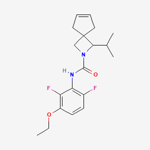 molecular formula C19H24F2N2O2 B6978597 N-(3-ethoxy-2,6-difluorophenyl)-3-propan-2-yl-2-azaspiro[3.4]oct-6-ene-2-carboxamide 