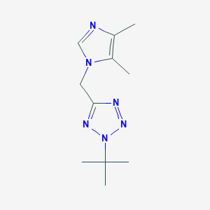 molecular formula C11H18N6 B6978881 2-Tert-butyl-5-[(4,5-dimethylimidazol-1-yl)methyl]tetrazole 