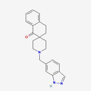 molecular formula C22H23N3O B6979192 1'-(1H-indazol-6-ylmethyl)spiro[3,4-dihydronaphthalene-2,4'-piperidine]-1-one 