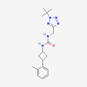 molecular formula C18H26N6O B6980760 1-[(2-Tert-butyltetrazol-5-yl)methyl]-3-[3-(2-methylphenyl)cyclobutyl]urea 