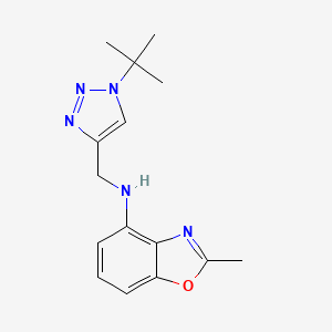 molecular formula C15H19N5O B6982077 N-[(1-tert-butyltriazol-4-yl)methyl]-2-methyl-1,3-benzoxazol-4-amine 