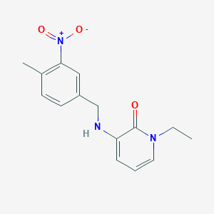 molecular formula C15H17N3O3 B6982129 1-Ethyl-3-[(4-methyl-3-nitrophenyl)methylamino]pyridin-2-one 