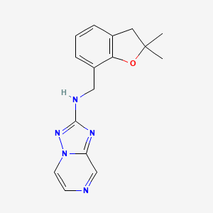 molecular formula C16H17N5O B6982218 N-[(2,2-dimethyl-3H-1-benzofuran-7-yl)methyl]-[1,2,4]triazolo[1,5-a]pyrazin-2-amine 