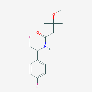 molecular formula C14H19F2NO2 B6982571 N-[2-fluoro-1-(4-fluorophenyl)ethyl]-3-methoxy-3-methylbutanamide 