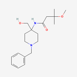 molecular formula C19H30N2O3 B6982600 N-[1-benzyl-4-(hydroxymethyl)piperidin-4-yl]-3-methoxy-3-methylbutanamide 