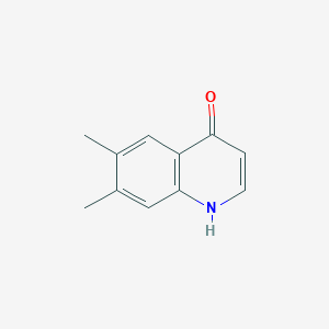 molecular formula C11H11NO B069827 6,7-Dimethyl-4-hydroxyquinoline CAS No. 185437-33-6