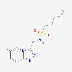 molecular formula C12H15ClN4O2S B6983080 N-[(6-chloro-[1,2,4]triazolo[4,3-a]pyridin-3-yl)methyl]pent-4-ene-1-sulfonamide 