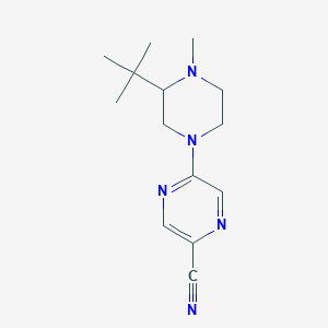 molecular formula C14H21N5 B6983473 5-(3-Tert-butyl-4-methylpiperazin-1-yl)pyrazine-2-carbonitrile 