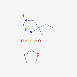 molecular formula C10H18N2O3S B6983994 N-(1-amino-2,3-dimethylbutan-2-yl)furan-2-sulfonamide 