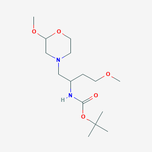 molecular formula C15H30N2O5 B6984214 tert-butyl N-[4-methoxy-1-(2-methoxymorpholin-4-yl)butan-2-yl]carbamate 