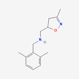molecular formula C14H20N2O B6984274 N-[(2,6-dimethylphenyl)methyl]-1-(3-methyl-4,5-dihydro-1,2-oxazol-5-yl)methanamine 
