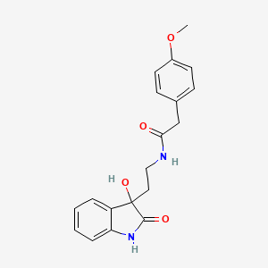 molecular formula C19H20N2O4 B6984388 N-[2-(3-hydroxy-2-oxo-1H-indol-3-yl)ethyl]-2-(4-methoxyphenyl)acetamide 