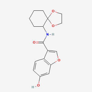 molecular formula C17H19NO5 B6984431 N-(1,4-dioxaspiro[4.5]decan-6-yl)-6-hydroxy-1-benzofuran-3-carboxamide 