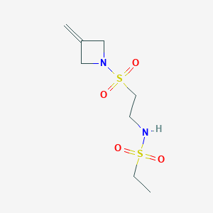 molecular formula C8H16N2O4S2 B6984461 N-[2-(3-methylideneazetidin-1-yl)sulfonylethyl]ethanesulfonamide 