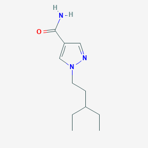 molecular formula C11H19N3O B6984597 1-(3-Ethylpentyl)pyrazole-4-carboxamide 