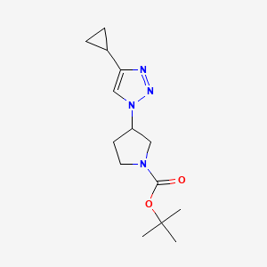 molecular formula C14H22N4O2 B6984631 Tert-butyl 3-(4-cyclopropyltriazol-1-yl)pyrrolidine-1-carboxylate 