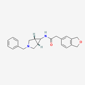 molecular formula C22H24N2O2 B6984730 N-[(1S,5R)-3-benzyl-3-azabicyclo[3.1.0]hexan-6-yl]-2-(1,3-dihydro-2-benzofuran-5-yl)acetamide 