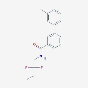 molecular formula C18H19F2NO B6985418 N-(2,2-difluorobutyl)-3-(3-methylphenyl)benzamide 
