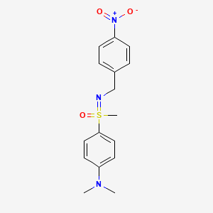 molecular formula C16H19N3O3S B6985547 N,N-dimethyl-4-[S-methyl-N-[(4-nitrophenyl)methyl]sulfonimidoyl]aniline 