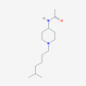 molecular formula C14H28N2O B6985621 N-[1-(5-methylhexyl)piperidin-4-yl]acetamide 