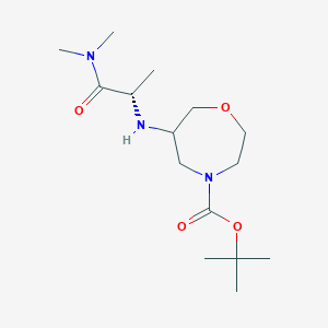 molecular formula C15H29N3O4 B6985639 tert-butyl 6-[[(2S)-1-(dimethylamino)-1-oxopropan-2-yl]amino]-1,4-oxazepane-4-carboxylate 