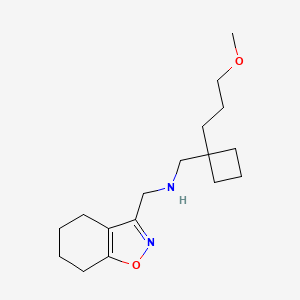 molecular formula C17H28N2O2 B6985850 N-[[1-(3-methoxypropyl)cyclobutyl]methyl]-1-(4,5,6,7-tetrahydro-1,2-benzoxazol-3-yl)methanamine 
