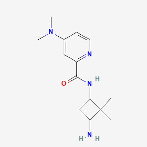 molecular formula C14H22N4O B6986017 N-(3-amino-2,2-dimethylcyclobutyl)-4-(dimethylamino)pyridine-2-carboxamide 
