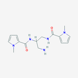 molecular formula C15H21N5O2 B6986064 N-[3-amino-2-[(1-methylpyrrole-2-carbonyl)amino]propyl]-1-methylpyrrole-2-carboxamide 